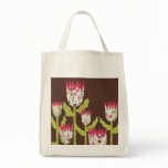 totebag, flower, tulip, pink, green, organic,