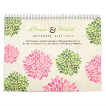 Pink & Green Wedding Personalized Photo Guest Book