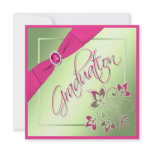 Pink, Green, Yellow Photo Graduation Invitation