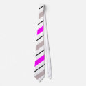 Pink Grey and White with Black Stripes ties