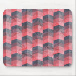 Pink Grey Chevron Pattern Mouse Pad