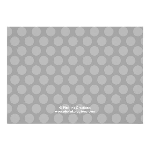 Pink Grey Elephant Baby Shower Invitation