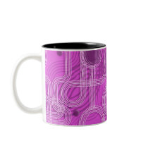 Pink Grunge Circles Mug mugs