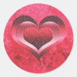 Pink grunge heart sticker