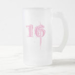 PINK GRUNGE NUMBER 16 COFFEE MUGS
