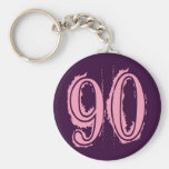Pink Grunge Style Number 90 Keychains