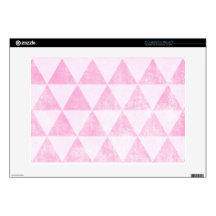 Pink grunge triangle pattern skins for 15" laptops