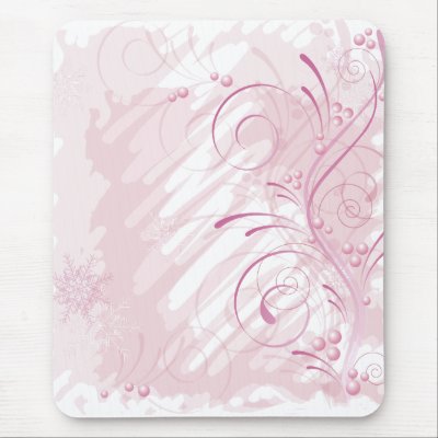 pink grunge winter mouse mat by VioDeSign