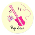 Pink Guitar stickers