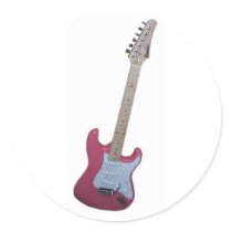 Pink Guitar Sticker by pretty_in_pink1213 Pink Guitar Sticker