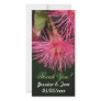 Pink Gum Tree Flower Personalised Wedding Thankyou Picture Card