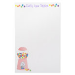 Pink Gumball Machine Personalized Stationery