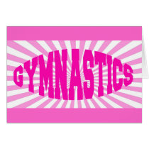 Pink Gymnastics Greeting Card