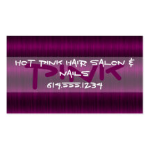 Pink Hair 2 Salon Stylist Beautician Business Card