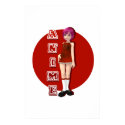 Pink-Haired Anime Cutie Poster posters