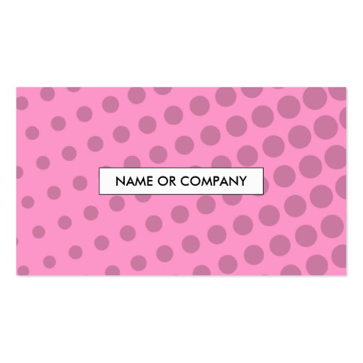 pink halftone QR code Business Cards (back side)
