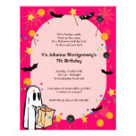 Pink Halloween Birthday Costume Party Invitation invitations