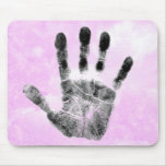 Pink Hand Print Mousepads