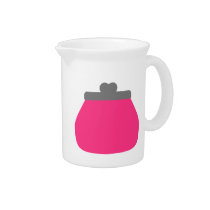 Pink handbag purse pitchers