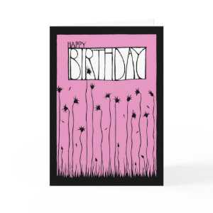 Pink Happy Birthday Card card