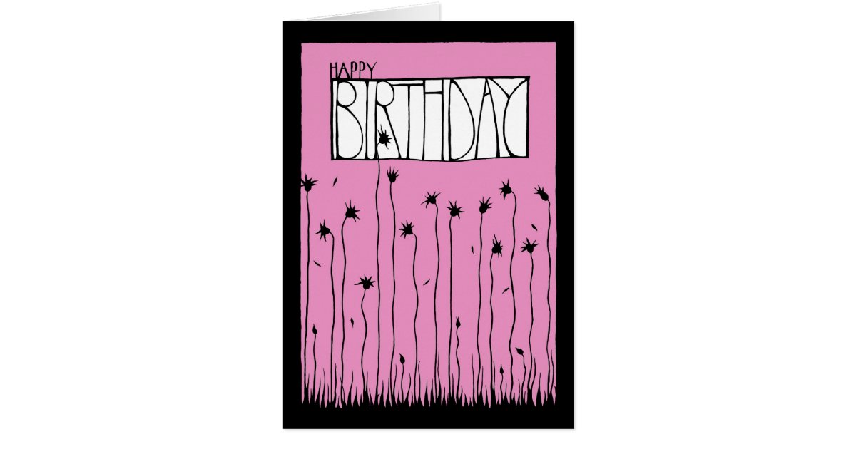 Pink Happy Birthday Card | Zazzle