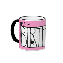 Pink Happy Birthday Mug