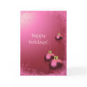 Pink Happy Holidays Greeting Card