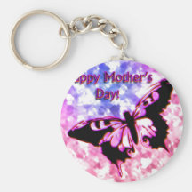 Pink Happy Mother's Day Design Key Chains