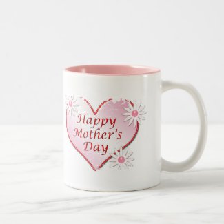 Pink Happy Mother's day Heart Mug mug