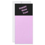 pink Happy New Year Custom Rack Cards
