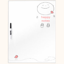 Pink Happy Notes - Dry Erase Board - Large dry erase boards