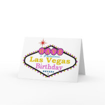 PINK Have Fabulous Las Vegas Birthday Card by vegasdusoleil PINK Have Fabulous Las Vegas Birthday Card