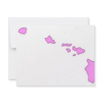 pink hawaiian island invitations