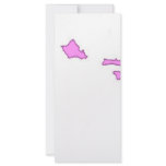 pink hawaiian island full color rack card