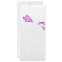 pink hawaiian island full color rack card