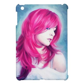 Pink Head sensual lady oil portrait painting iPad Mini Cover