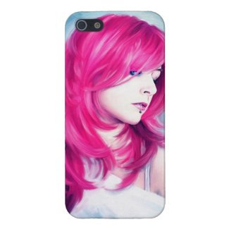 Pink Head sensual lady oil portrait painting Case For iPhone 5