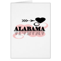 Pink Heart Alabama Card