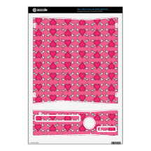 Pink Heart and Crossbones Pattern Decal For The Xbox 360 S