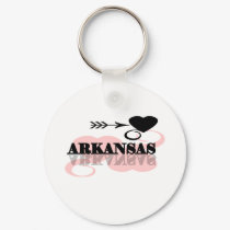 Pink Heart Arkansas keychains