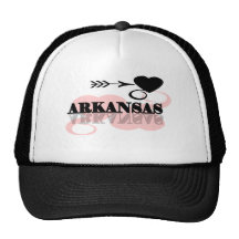 Pink Heart Arkansas Mesh Hats