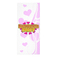pink heart bachelorette party crazy neon wild fun announcements