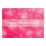 Pink Heart Bokeh Valentine's Day Card