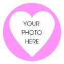 Pink Heart Border Stickers