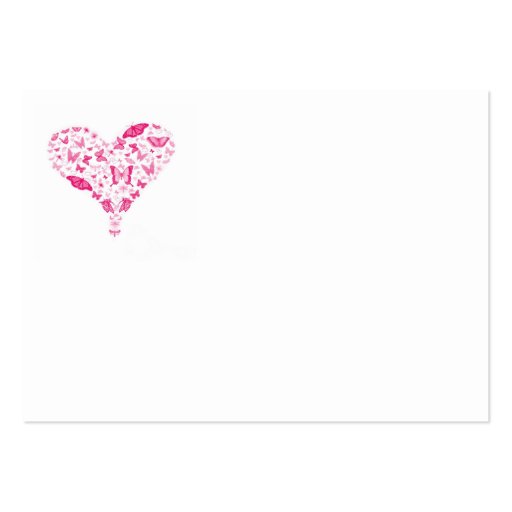 pink heart business card