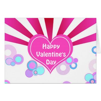Pink heart card