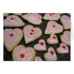 Pink Heart Cookies Greeting Cards