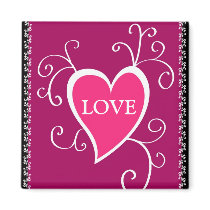 Pink heart design - Magnet by cycreation Pink heart design - Magnet