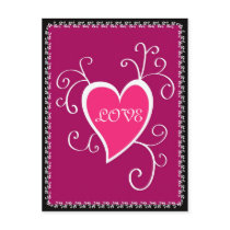 Pink heart design - Postcard by cycreation Pink heart design - Postcard