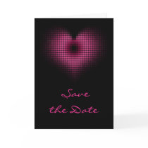 Pink Heart Design -  Save the Date cards